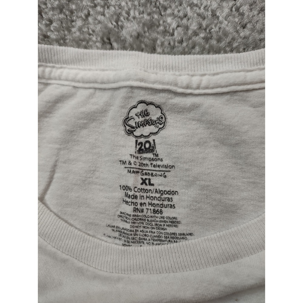 The Simpsons 20th Century Fox Mens T-shirt XL Adult White Retro - Picture 2 of 7